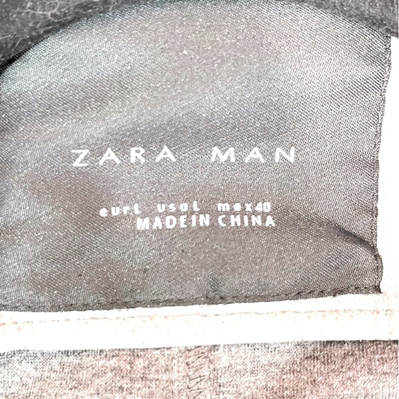 Unique Men’s Zara Man Gray Metallic Bomber Style Jacket With Zip Off Sleeves. - Picture 6 of 9